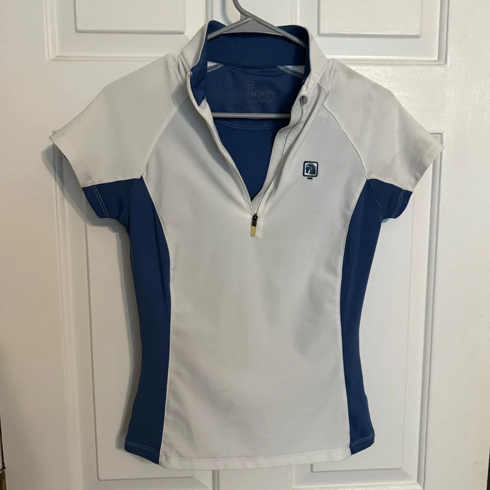 Romfh Women's White/Blue Show Shirt - Picture 2 of 6